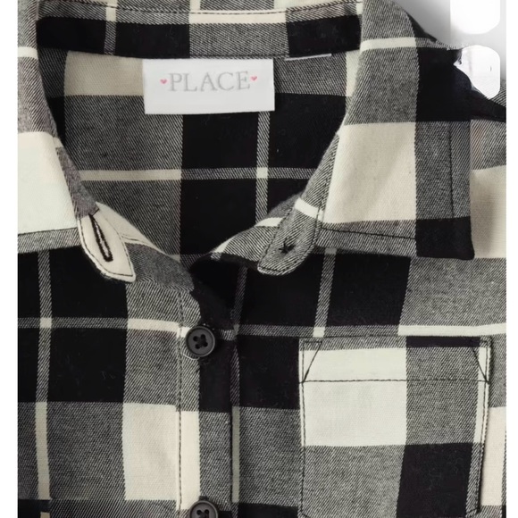 The Children's Place Black and White Plaid Dress - Picture 3 of 3